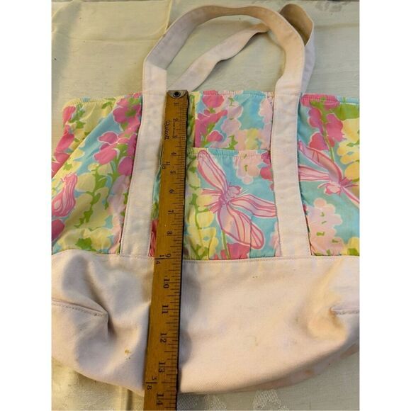 Lilly Pulitzer Dragon Fly tote bag Faded Pink 16.5"x14" - Picture 11 of 12